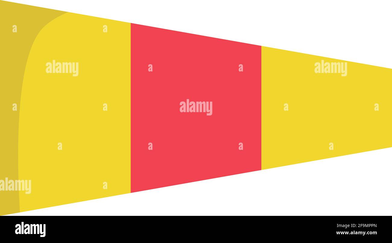 Seefahne zur Darstellung der Zahl Null isoliert auf Weiß Hintergrund Vektorgrafik Stock Vektor