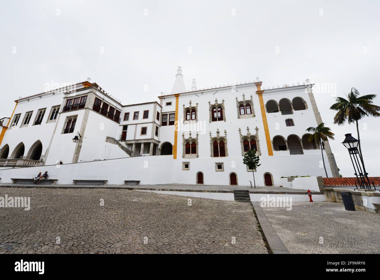 Der Nationalpalast in Sintra, Portugal. Stockfoto