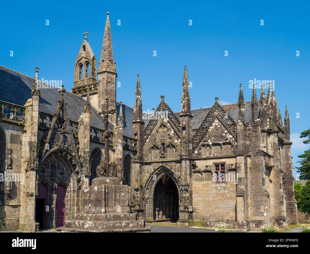 Notre Dame de Folgoët, Finisttère, Bretagne, Stockfoto