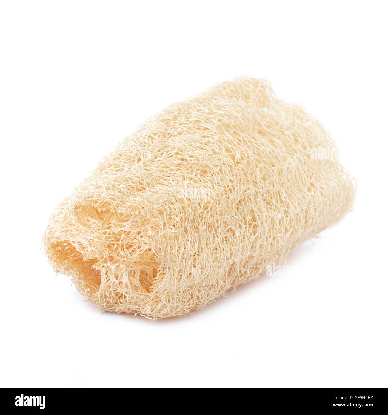 Loofah - natürliche Faser für Körperreinigung - isoliert auf Weiß Stockfoto