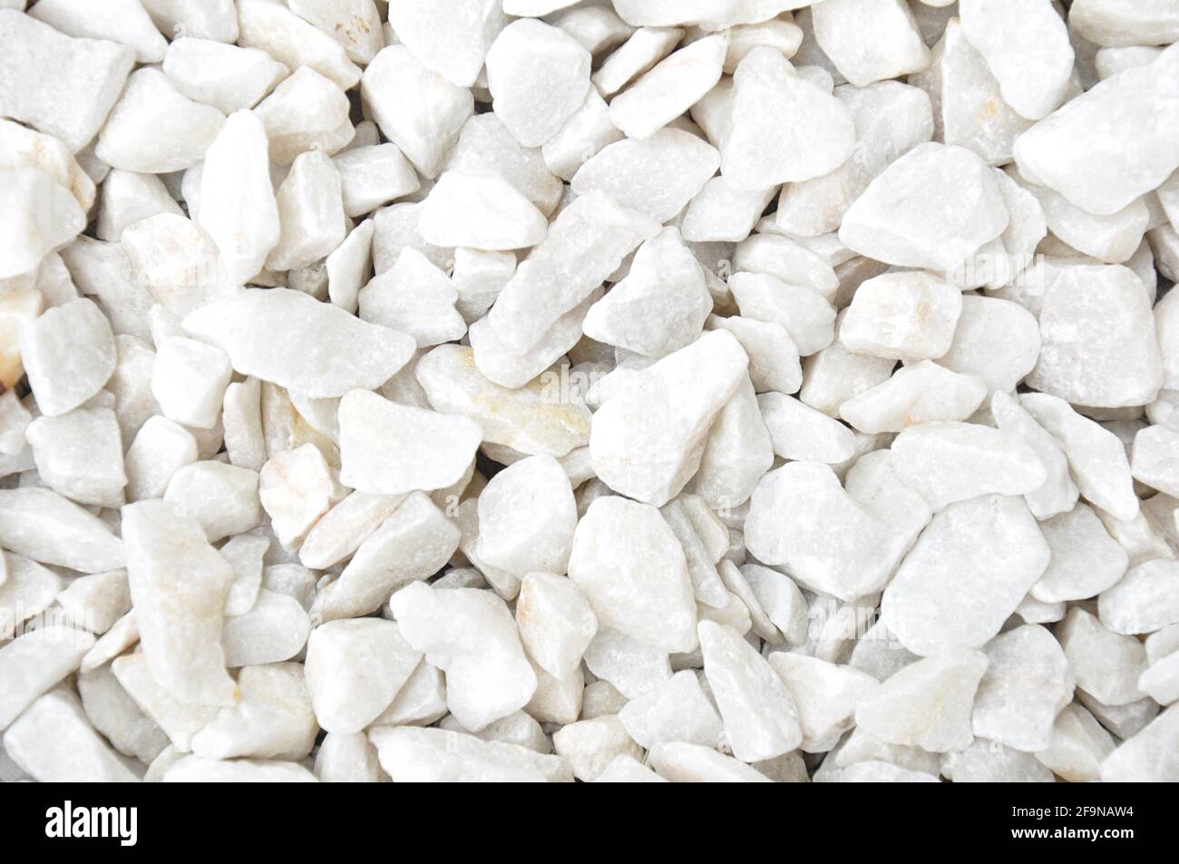 Kleiner weißer Kies - Nahaufnahme Stockfoto