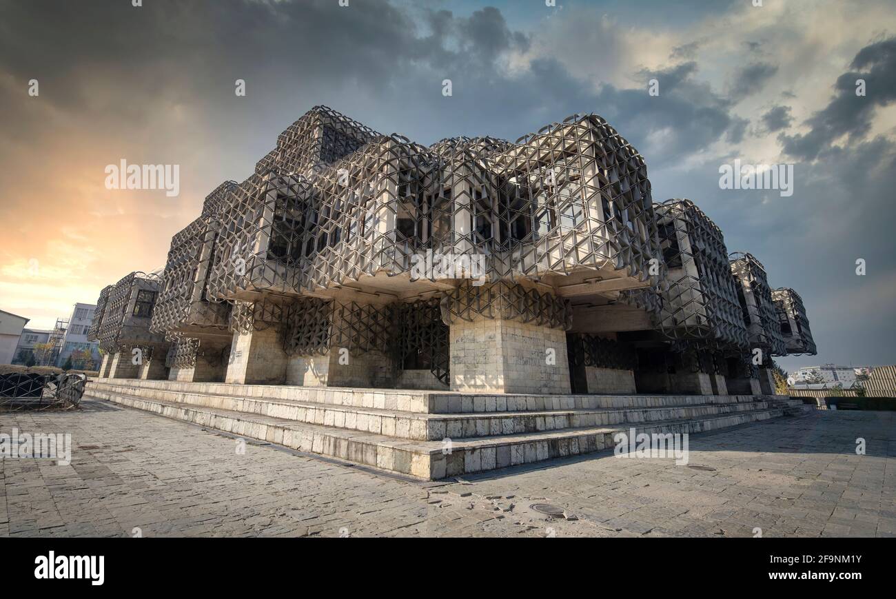 Pristina, Kosovo. Nationale Öffentliche Bibliothek Stockfoto