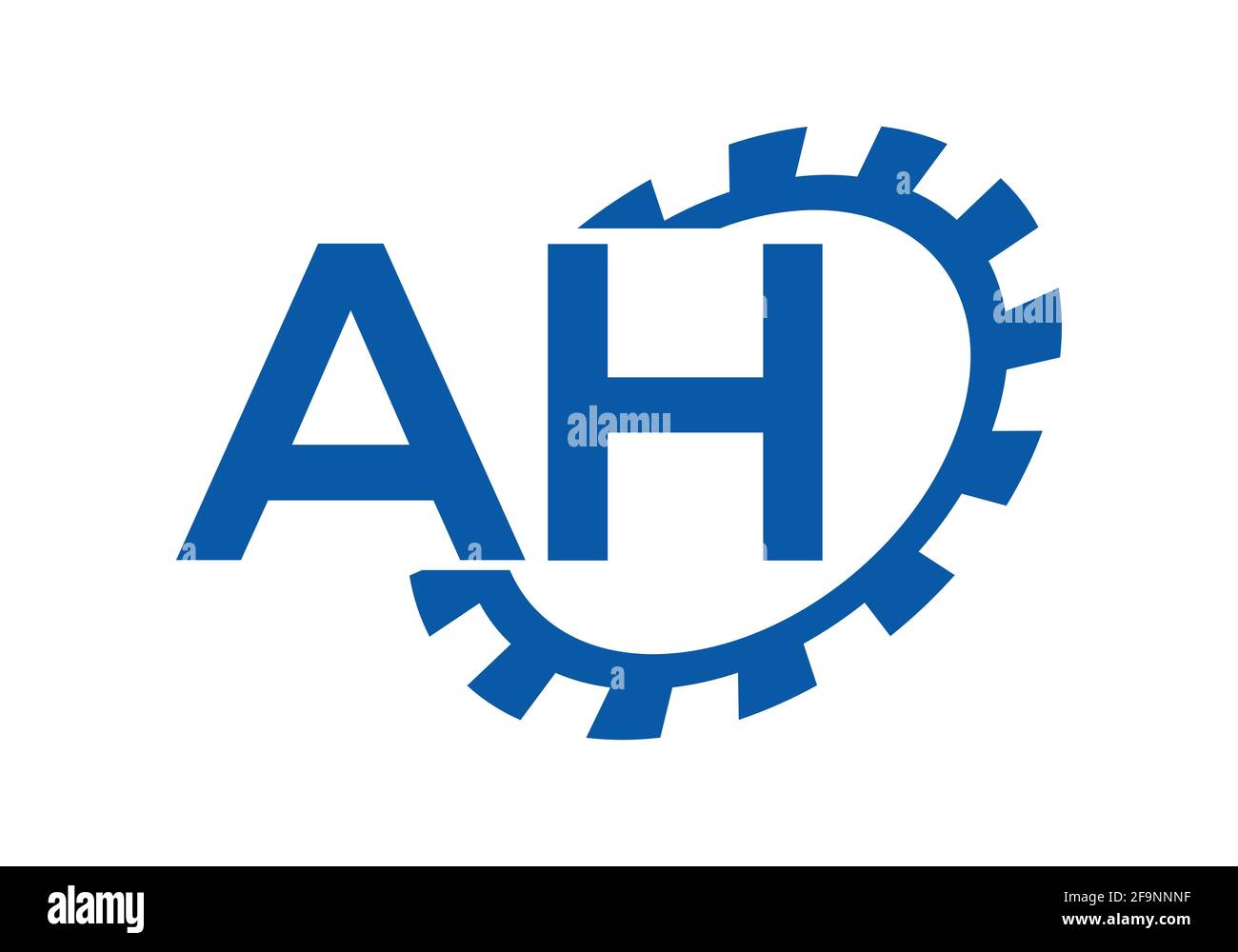 Eine Vektorvorlage für das H-Logo-Design mit Anfangsbuchstaben. Stock Vektor