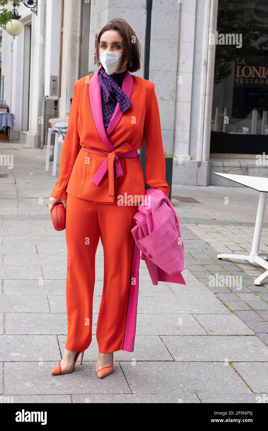 Madrid, Spanien. April 2021. Paloma Segrelles nimmt an der Uraufführung von Benjamin Britten's Oper Peter Grimes im Teatro Real in Madrid Teil. (Foto von Oscar Fuentes/SOPA Images/Sipa USA) Quelle: SIPA USA/Alamy Live News Stockfoto