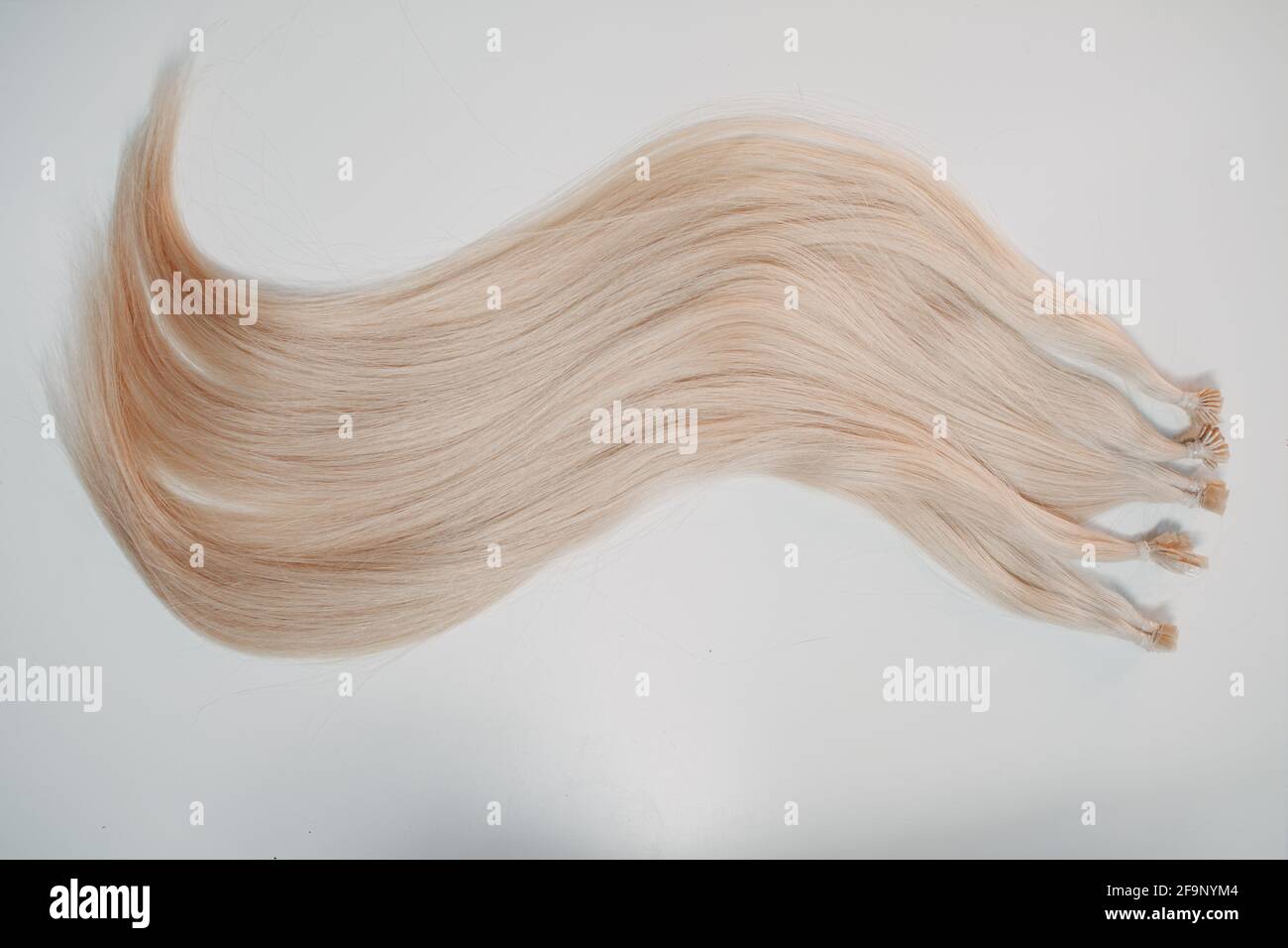 Micro Beads Nano Ring Human Hair Extensions. Stockfoto