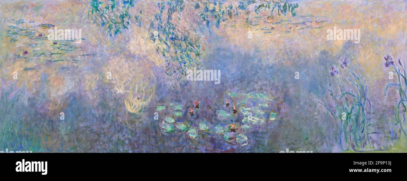 Der Seerosenteich mit Irises, Claude Monet, 1914-1922, Stockfoto