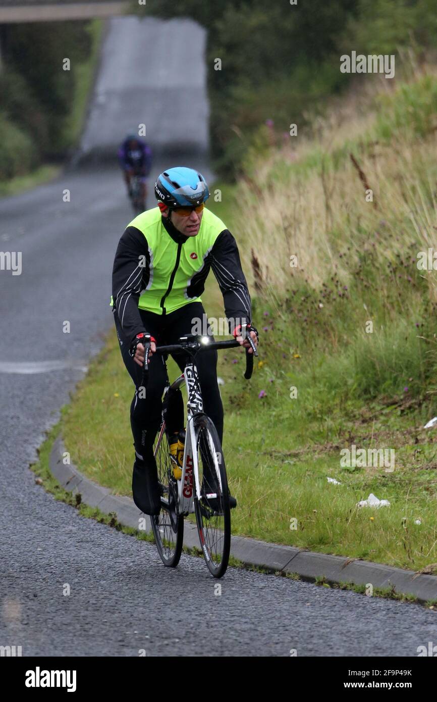 Fun-Ki Riders fahren 101 Meilen für wohltätige Zwecke durch die Westküste Schottlands. 10. September 2017 Stockfoto