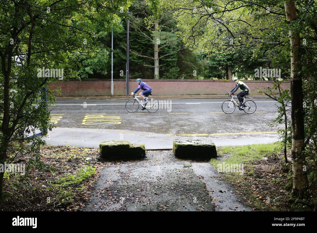 Fun-Ki Riders fahren 101 Meilen für wohltätige Zwecke durch die Westküste Schottlands. 10. September 2017 Stockfoto