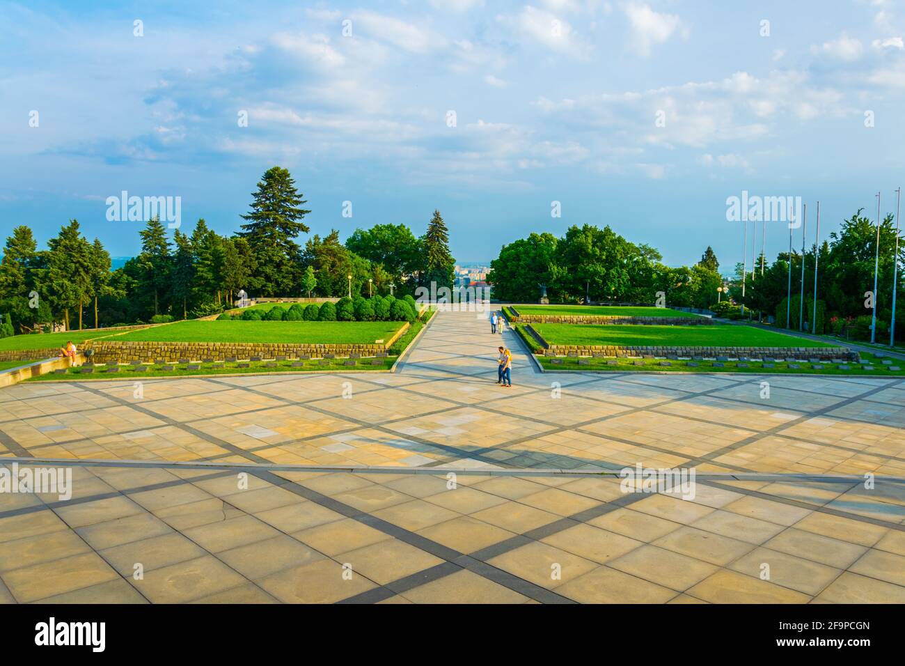 Ein Denkmal der sowjetischen Armee auf dem slavin Militärfriedhof in Bratislava, Slowakei Stockfoto