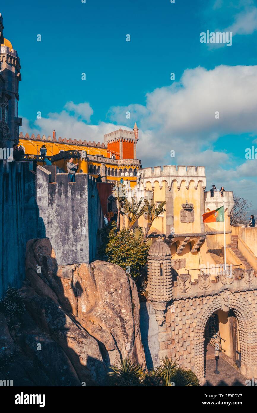 Castle da pena in sintra lissabon auf portugal Stockfoto