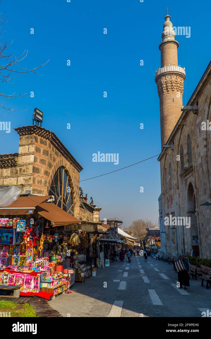 Traditionelle osmanische Architektur in der Stadt Bursa, Türkei Stockfoto