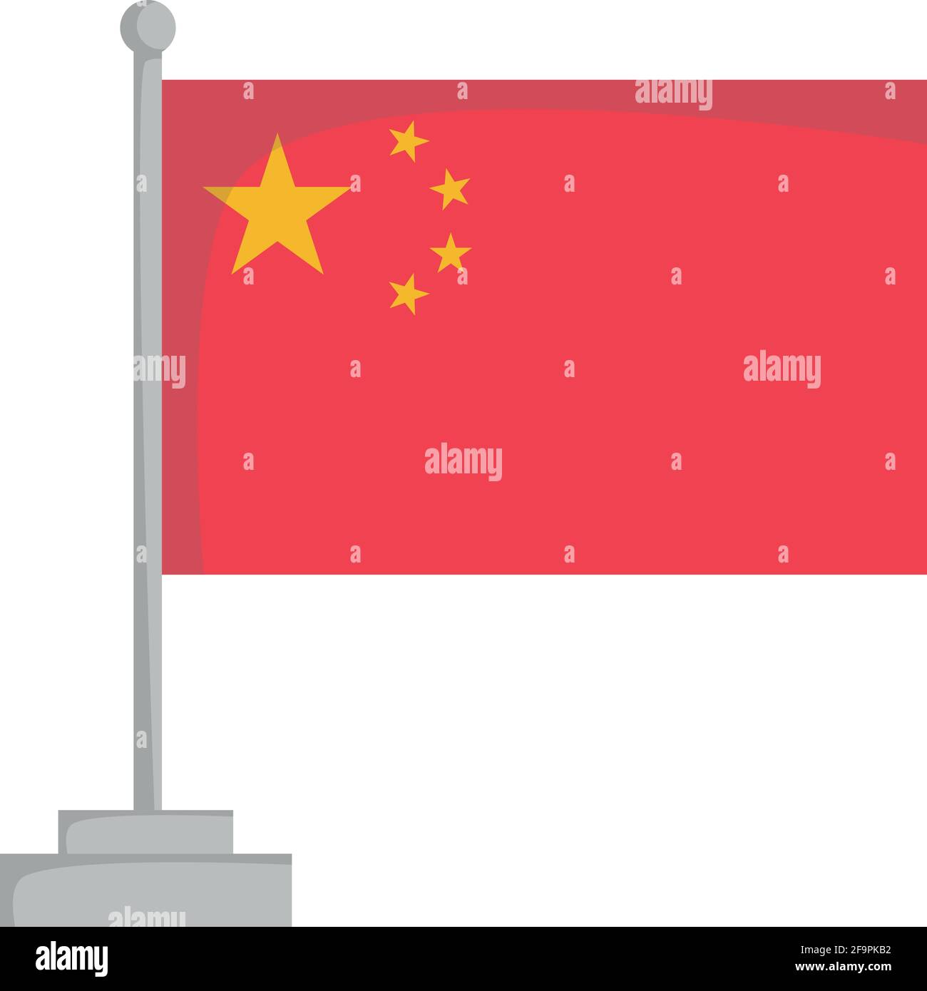Nationalflagge Chinas Vektor-Illustration Stock Vektor