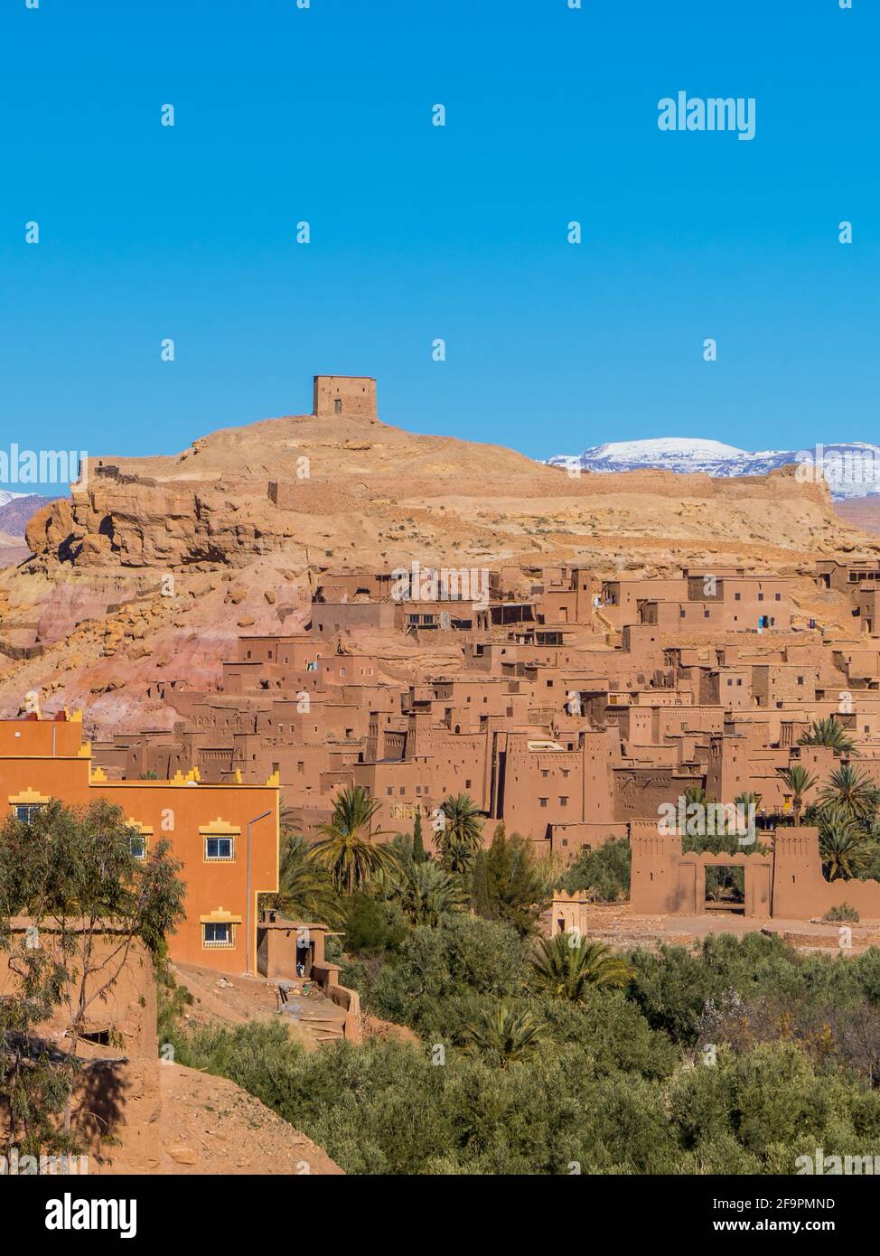 Die Festung (ksar) von Aid Benhaddou im Atlasgebirge bei Marrakesch, Marokko Stockfoto