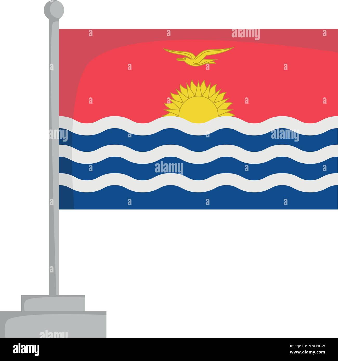 Nationalflagge von Kiribati Vektor Illustration Stock Vektor