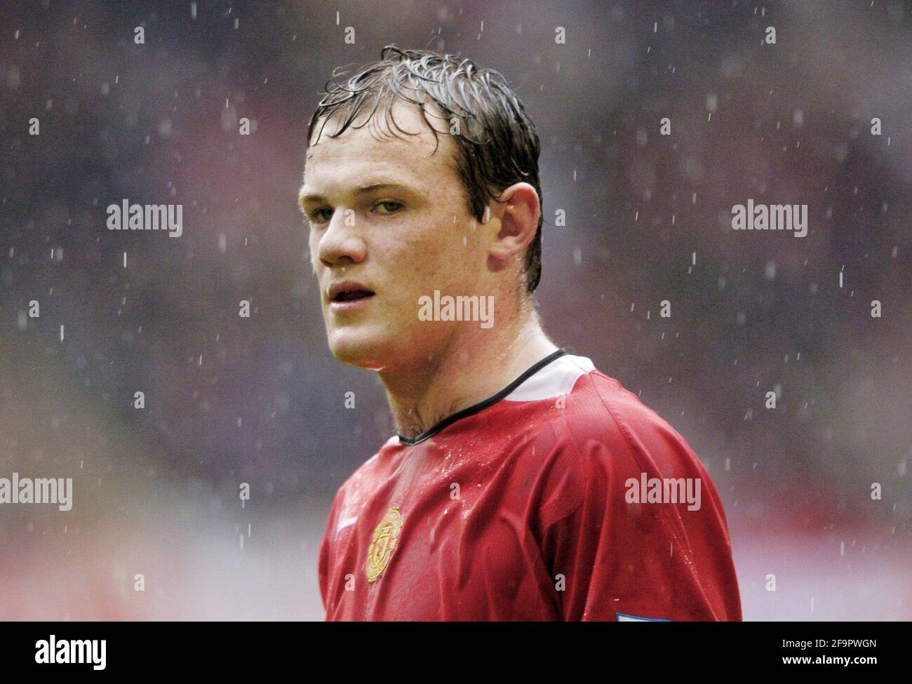 FA CUP HALBFINALE MANN UTD V NEWCASTLE IM MILLENNIUM STADIUM CARDIFF. WYANE ROONEY 17/4/2005 BILD DAVID ASHDOWNFA CUP Stockfoto