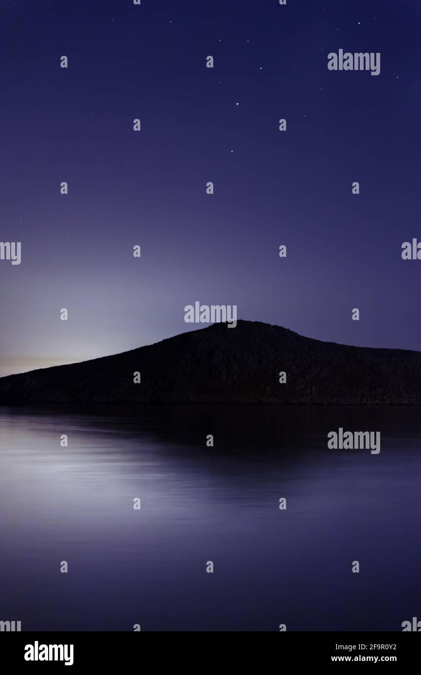 Night Frame, Chios Griechenland Stockfoto