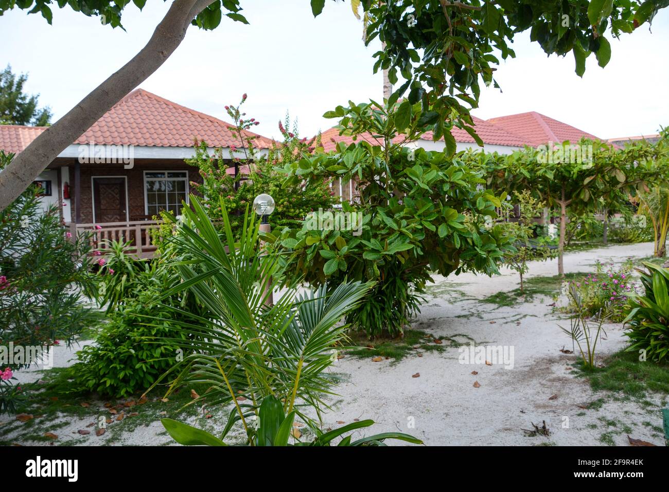 Typische Gebäude auf Malapascua Island, Philippinen Stockfoto