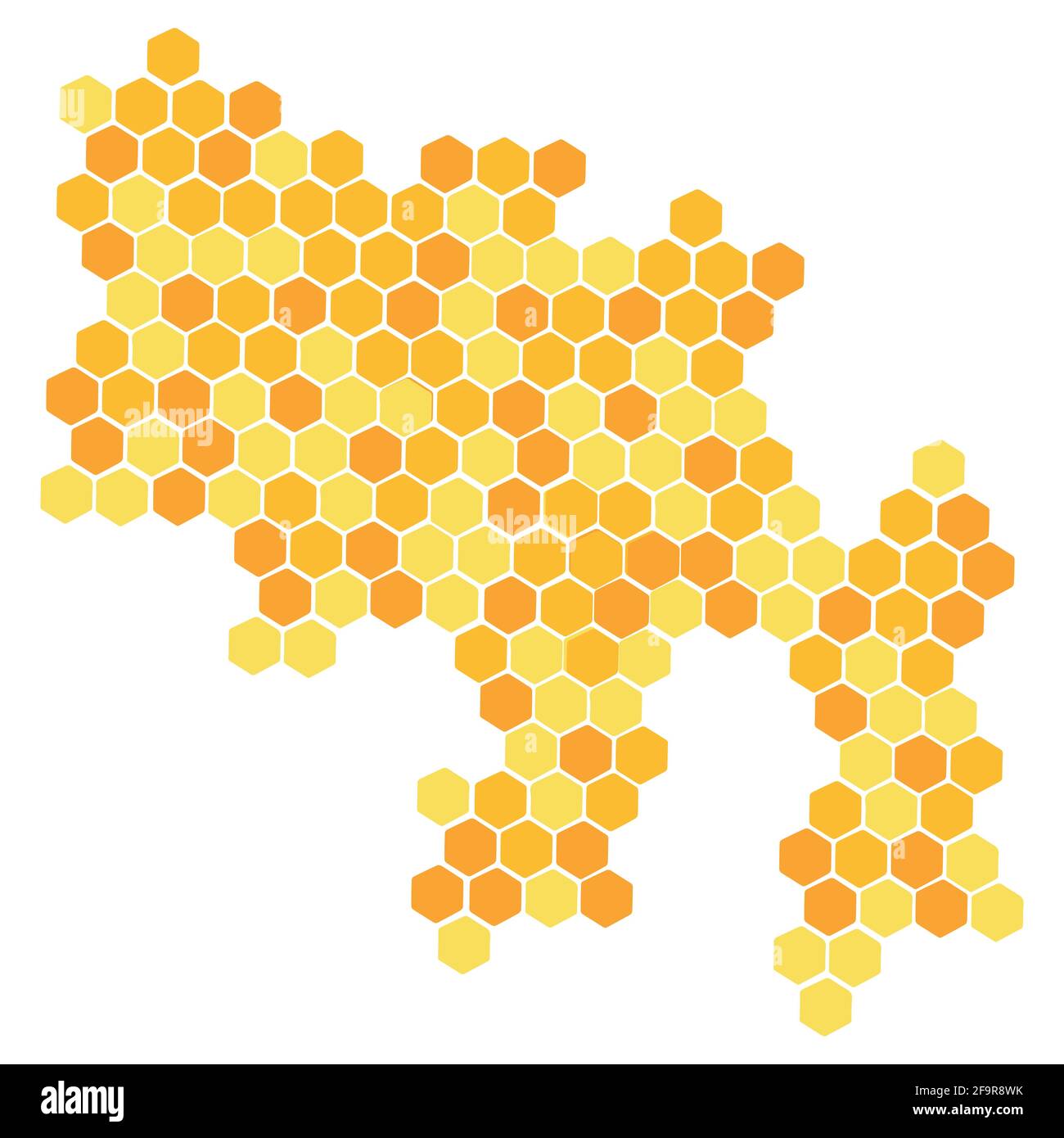 Wabensymbol auf weißem Hintergrund. Flaches Design. Stock Vektor