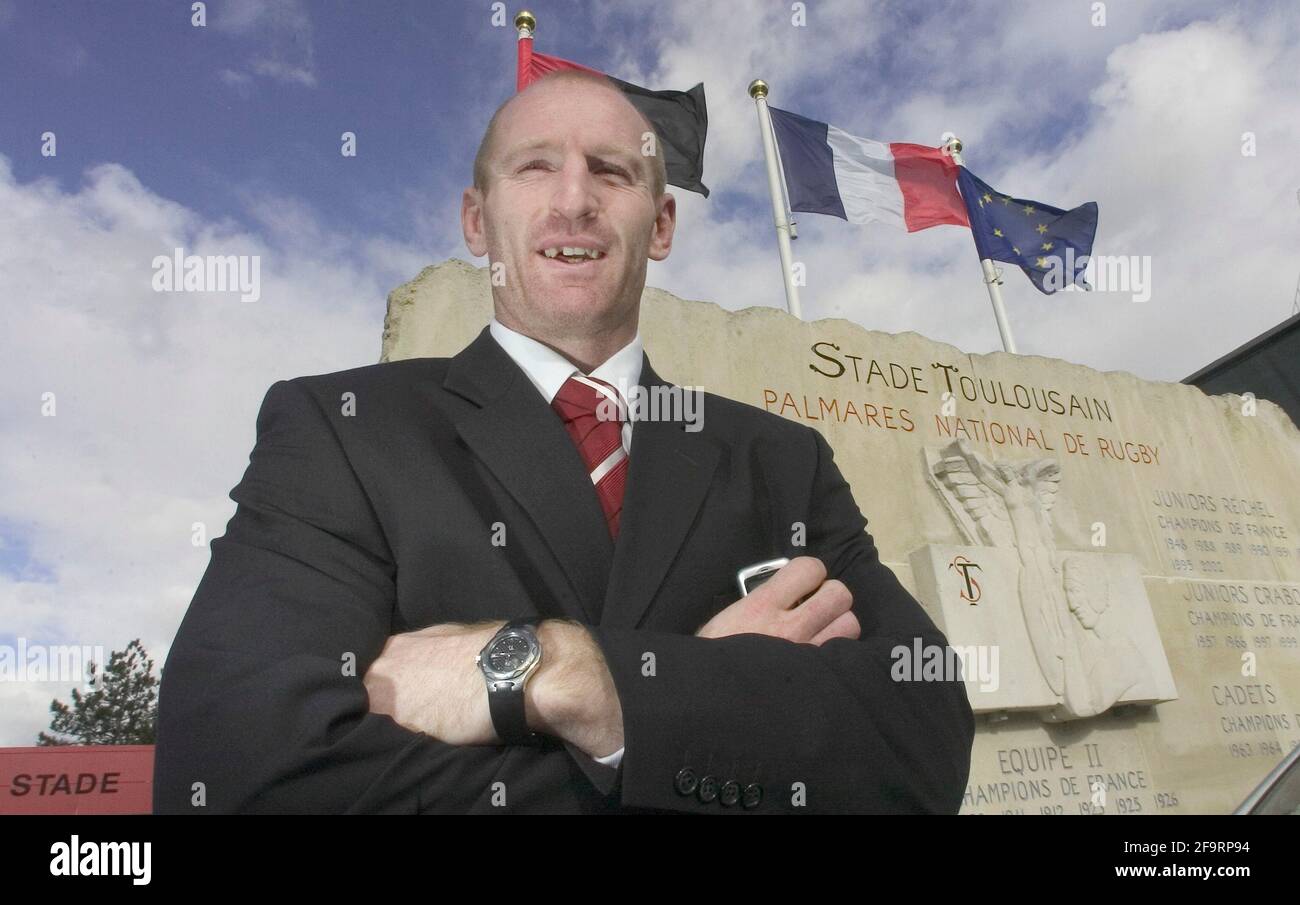 GARETH THOMAS IN TOULOUSE AM STADE TOULOUSAIN 17/1/2005 BILD DAVID ASHDOWNRUGBY Stockfoto