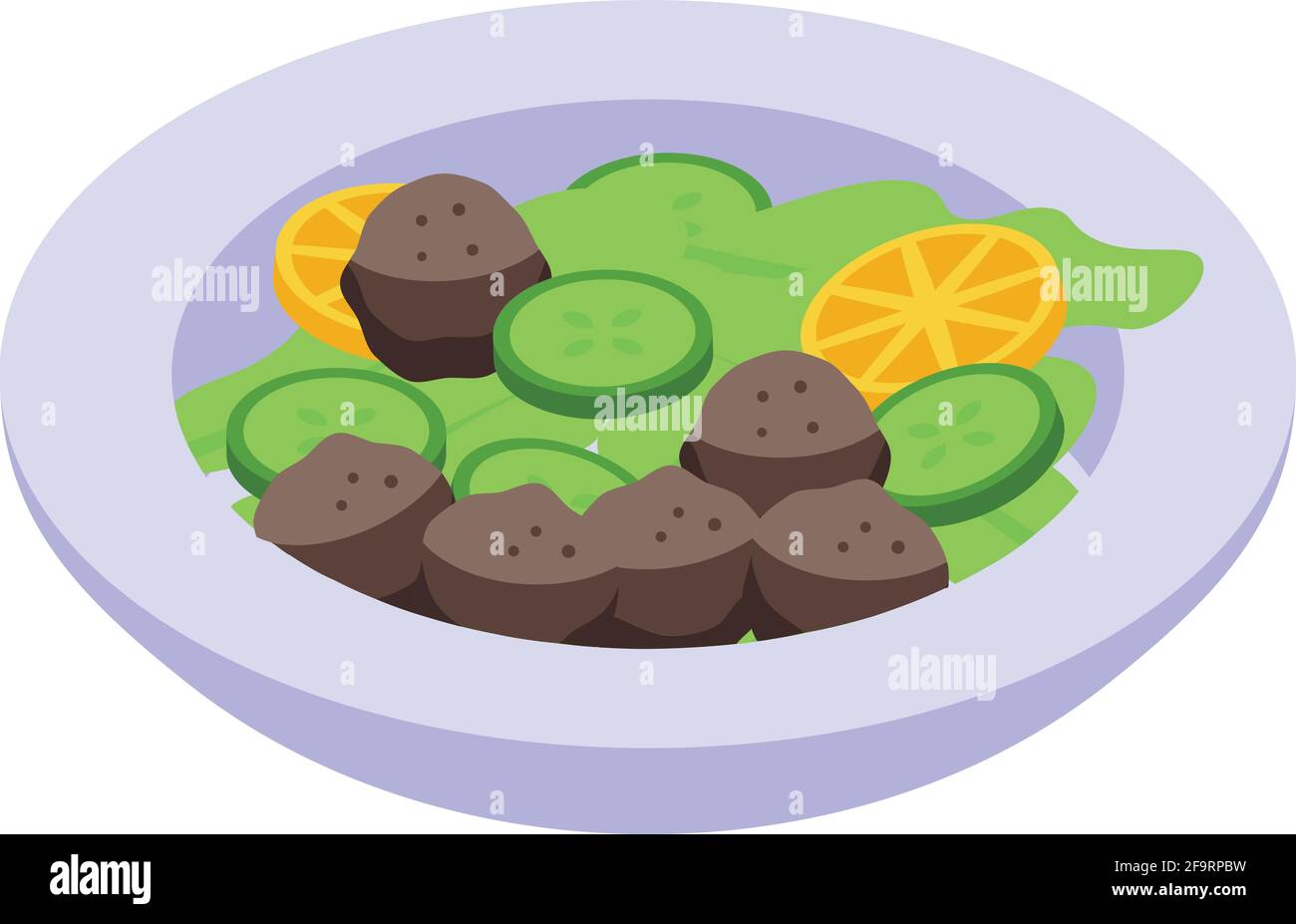 Falafel-Symbol für Gurken. Isometrisch des Cucumber falafel Vektor-Symbols für Webdesign isoliert auf weißem Hintergrund Stock Vektor