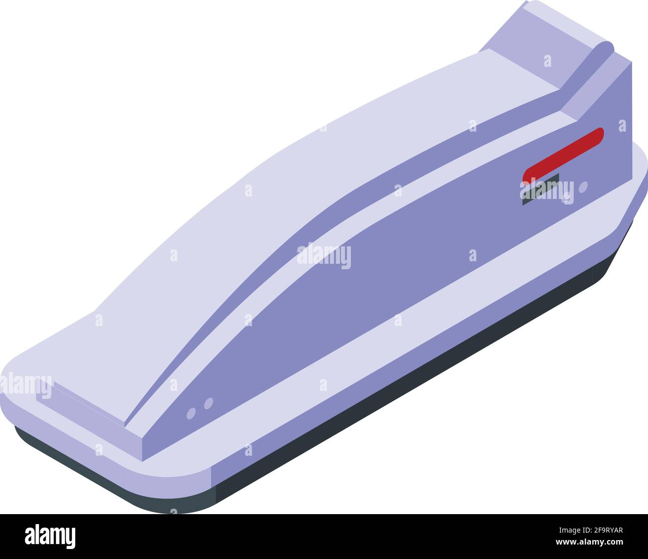 Gepäcksymbol auf dem Dach des Fahrzeugs. Isometrisches Vektor-Symbol für Fahrzeugdach-Gepäck für Webdesign isoliert auf weißem Hintergrund Stock Vektor