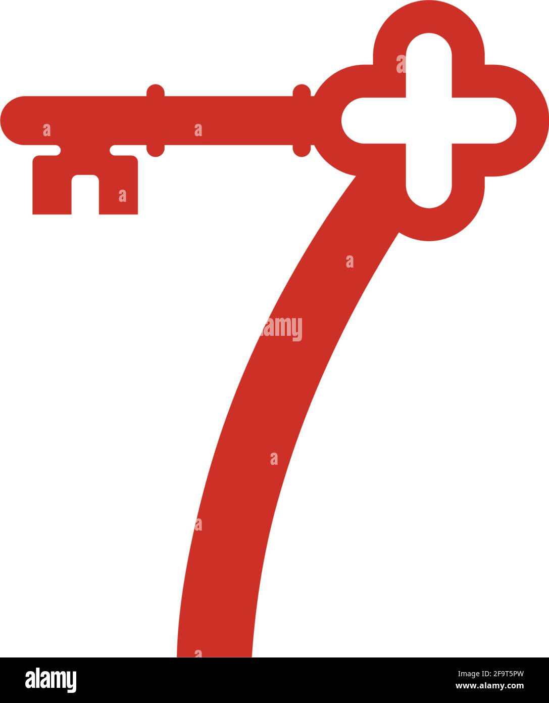 LogoSymbol Nummer 7 mit Symbolvorlage für Schlüsselsymbole vektor