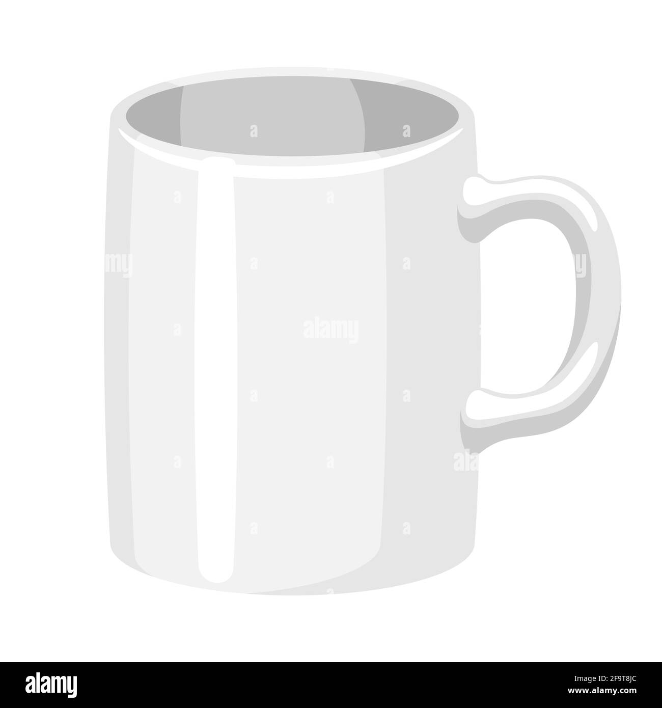 Abbildung des Bechers. Werbevorlage für Industrie und Unternehmen. Stock Vektor