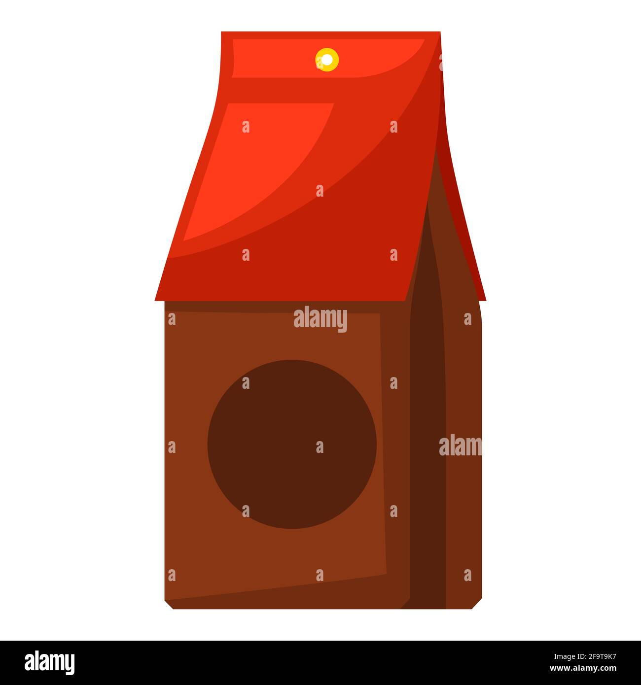 Abbildung der Packung Tee. Symbol für die Lebensmittelwerbung für Industrie und Unternehmen. Stock Vektor