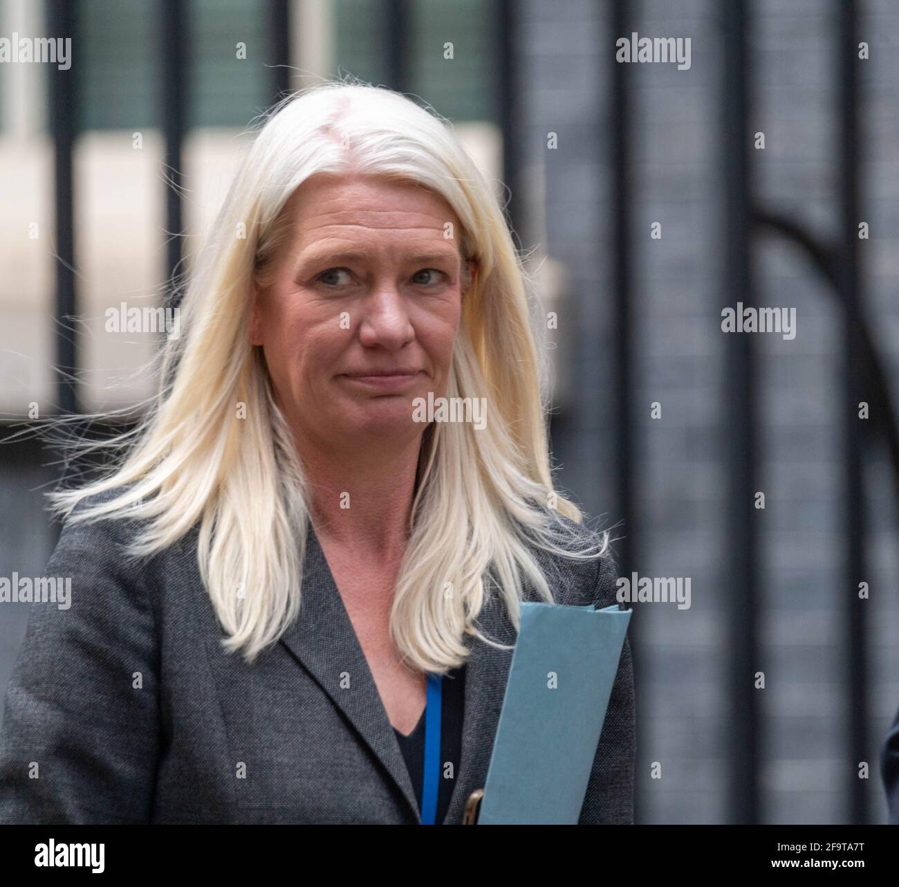 London, Großbritannien. April 2021. Amanda Milling, Abgeordnete von Cannock Chase, Ministerin ohne Portfolio und Co-Vorsitzende der Konservativen Partei in Downing Street, London Kredit: Ian Davidson/Alamy Live News Stockfoto