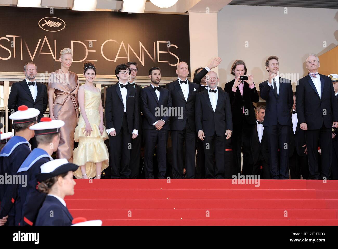 Cannes, Frankreich. 16. Mai 2012 Eröffnung des roten Teppichs und des Premierfilms Moonrise Kingdom während der 65. Filmfestspiele von Cannes Stockfoto