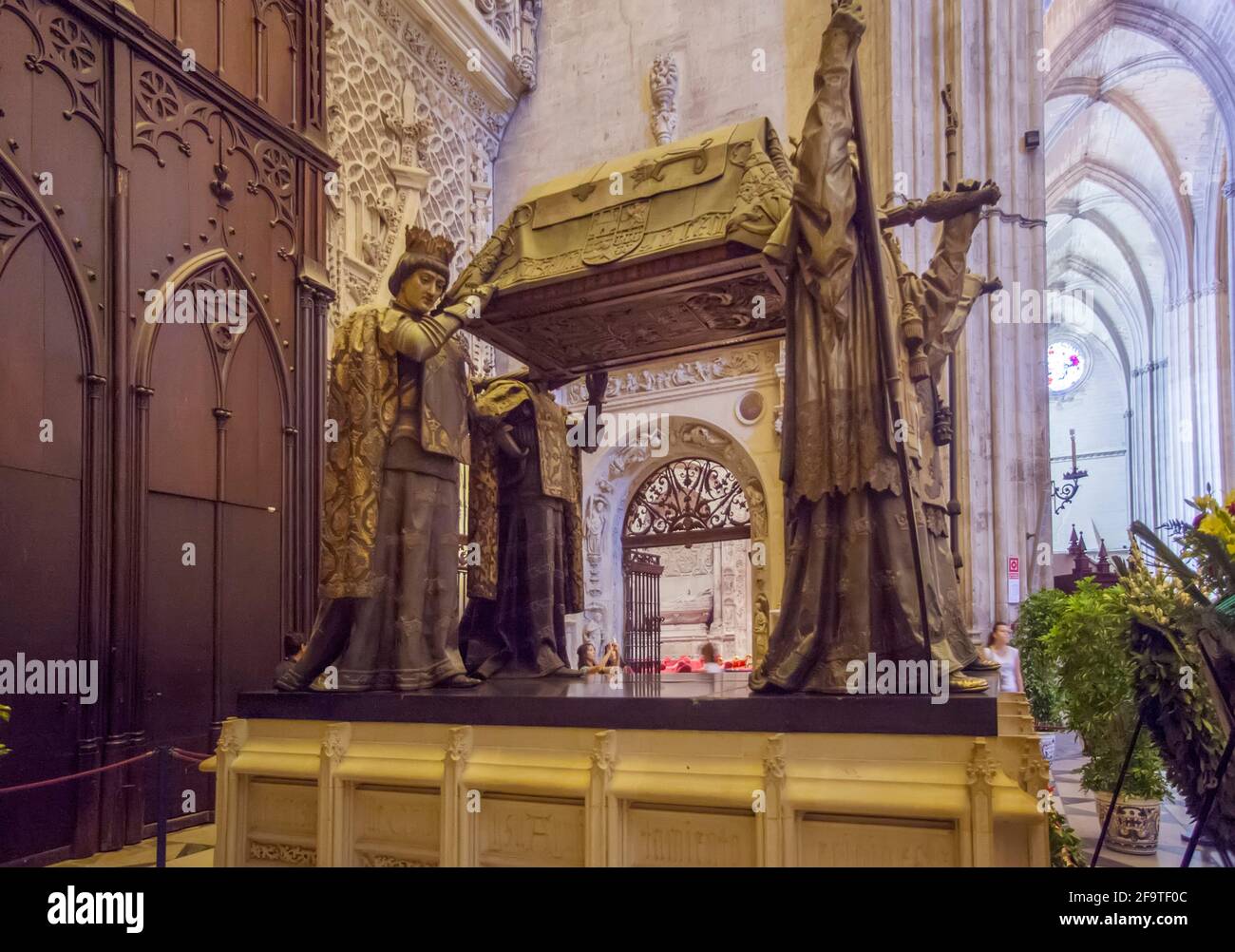 Grab von Christoph Kolumbus, Kathedrale von Sevilla, Sevilla, Spanien Stockfoto