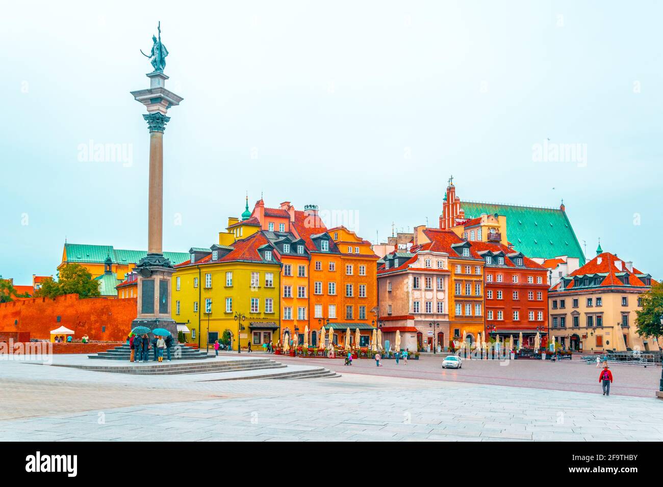 Blick auf den Schlossplatz vor der königlichen Burg und sigismunds Säule´s Warschau, Polen. Stockfoto