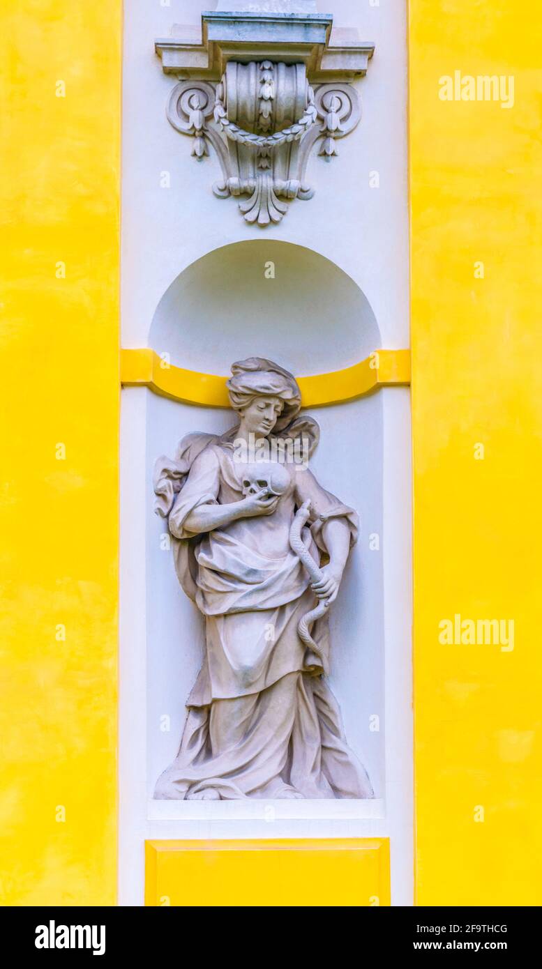 Eine Statue des barocken Palastes in Wilanow, Warschau, Polen Stockfoto