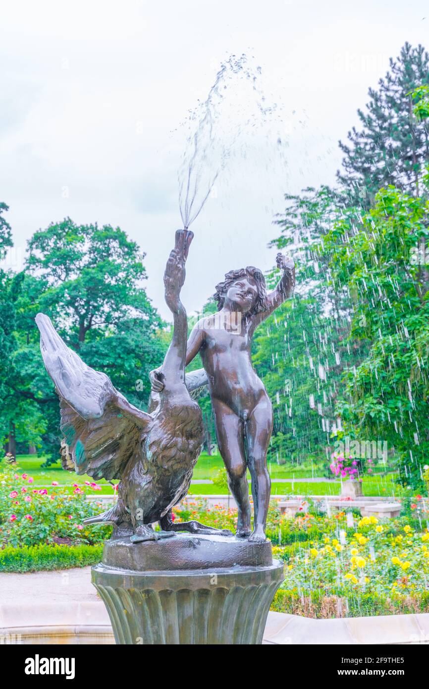Eine Statue des barocken Palastes in Wilanow, Warschau, Polen Stockfoto