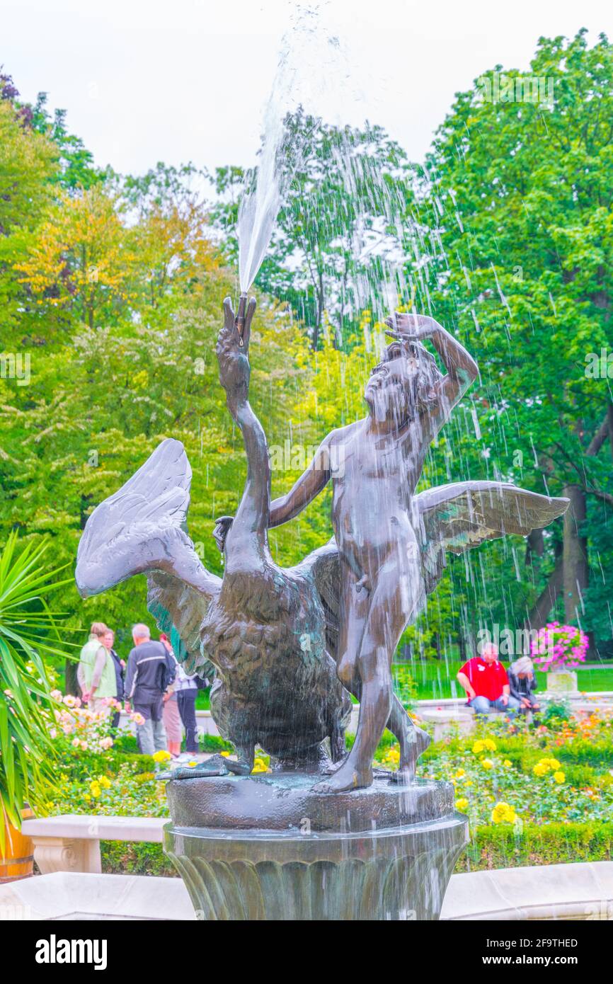 Eine Statue des barocken Palastes in Wilanow, Warschau, Polen Stockfoto