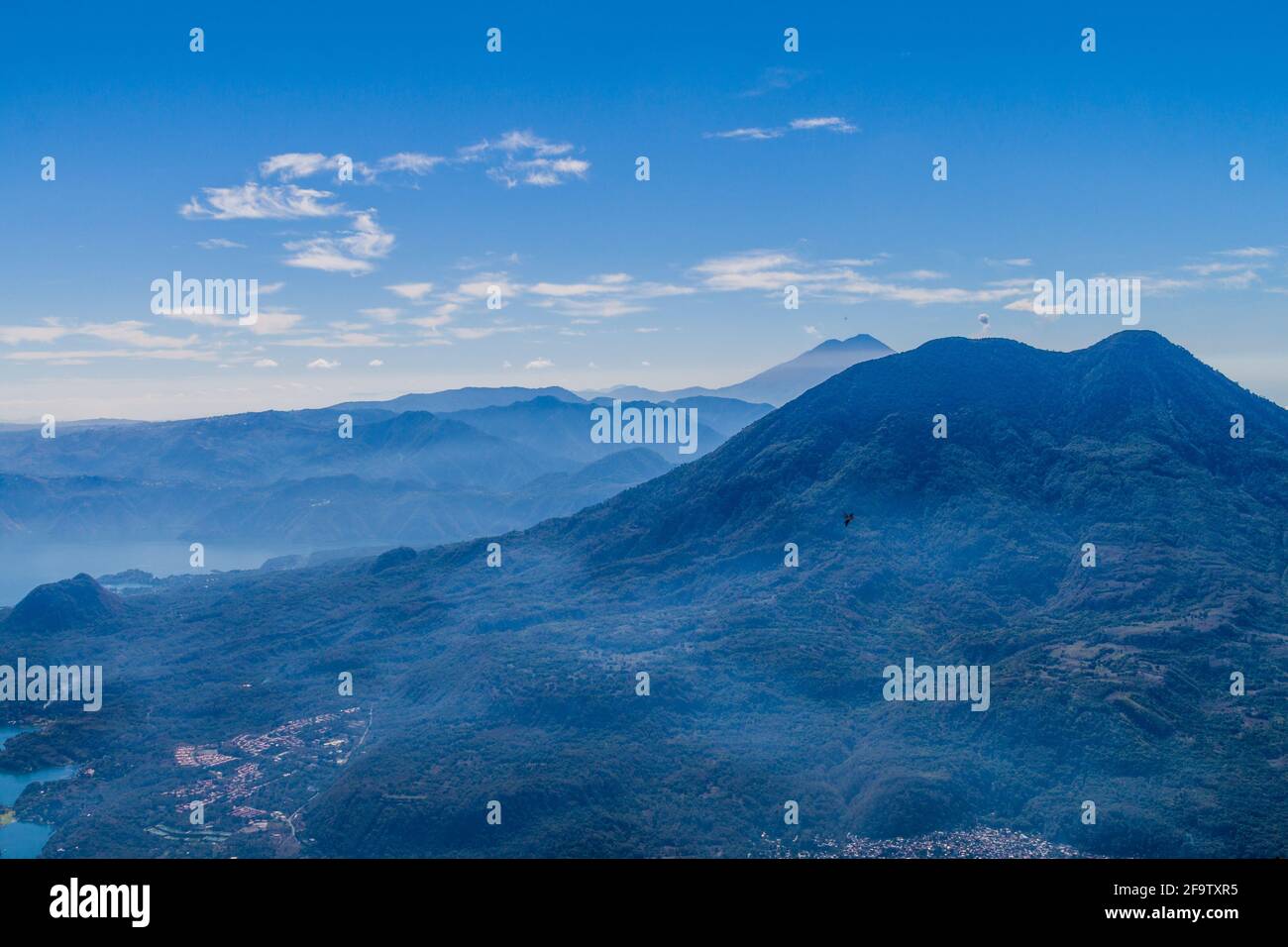 Berge und Vulkane Acatenango und Toliman, Guatemala Stockfoto Berge und Vulkane Acatenango und Toliman, Guatemala Stockfoto