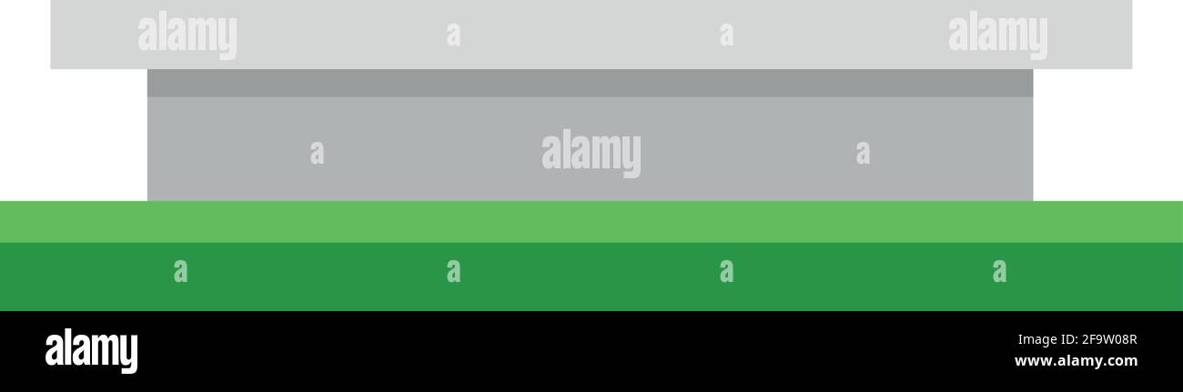 Niedliche Cartoon-Vektor-Illustration einer Steinbank Stock Vektor