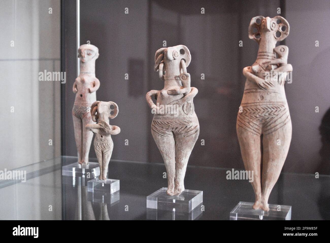 Menschliche Figurine Statuette. Mesopotamische Kunst. Louvre Museum Stockfoto
