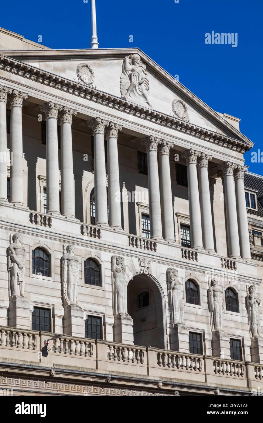 England, London, City of London, Fassade der Bank of England Stockfoto