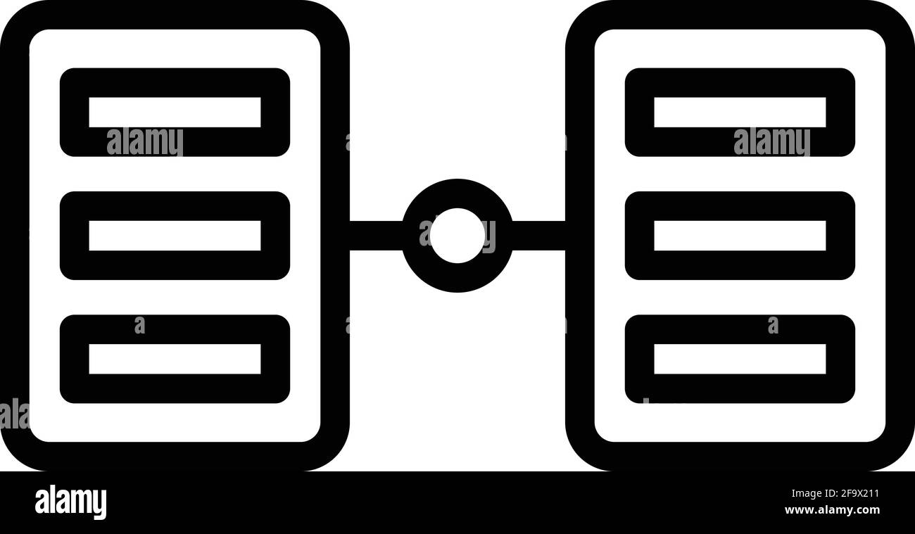 Symbol für die finanzielle Blockchain. Skizzieren Sie das finanzielle Blockchain-Vektor-Symbol für Web-Design auf weißem Hintergrund isoliert Stock Vektor