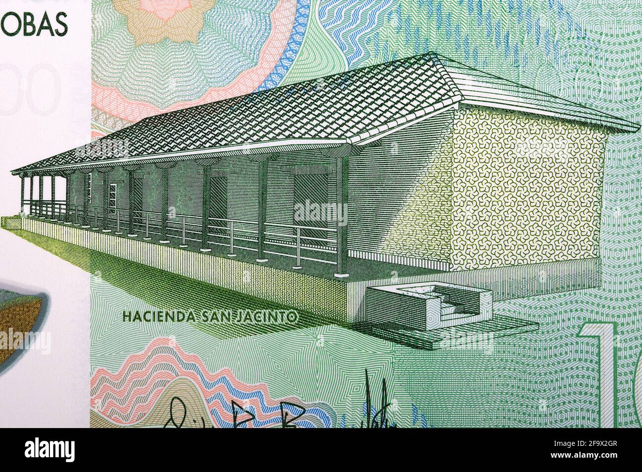 Hacienda San Jacinto aus Nicaragua Geld Stockfoto