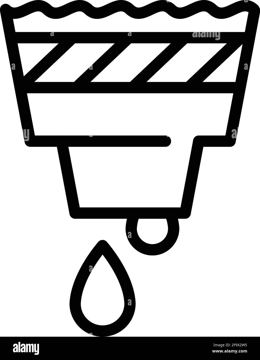 Symbol für reines Tropfwasser. Vektorsymbol für reines Tropfwasser für Webdesign auf weißem Hintergrund isoliert Stock Vektor