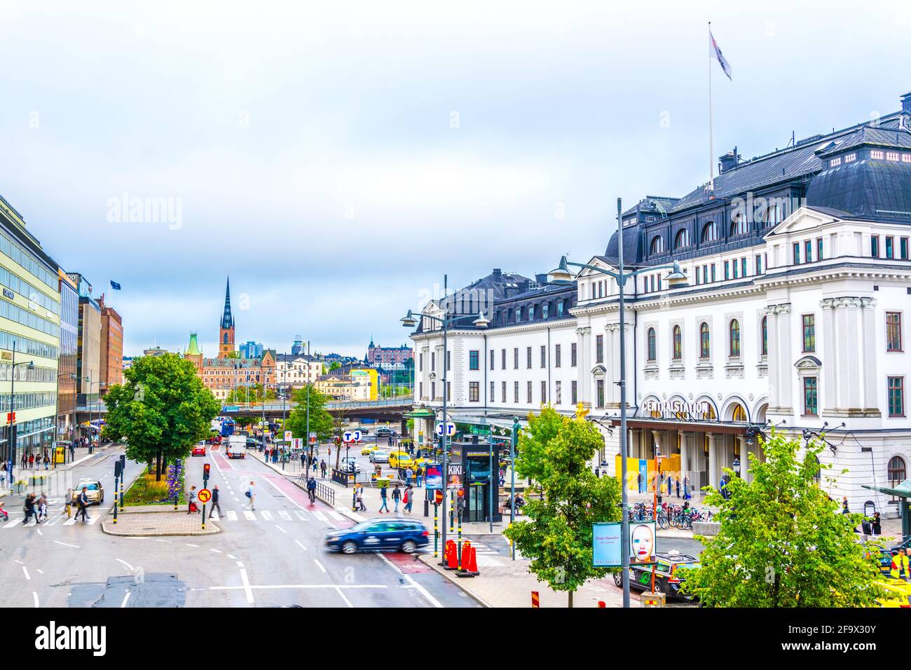 STOCKHOLM, SCHWEDEN, 18. AUGUST 2016: Blick auf den Hauptbahnhof in der schwedischen Hauptstadt Stockholm. Stockfoto