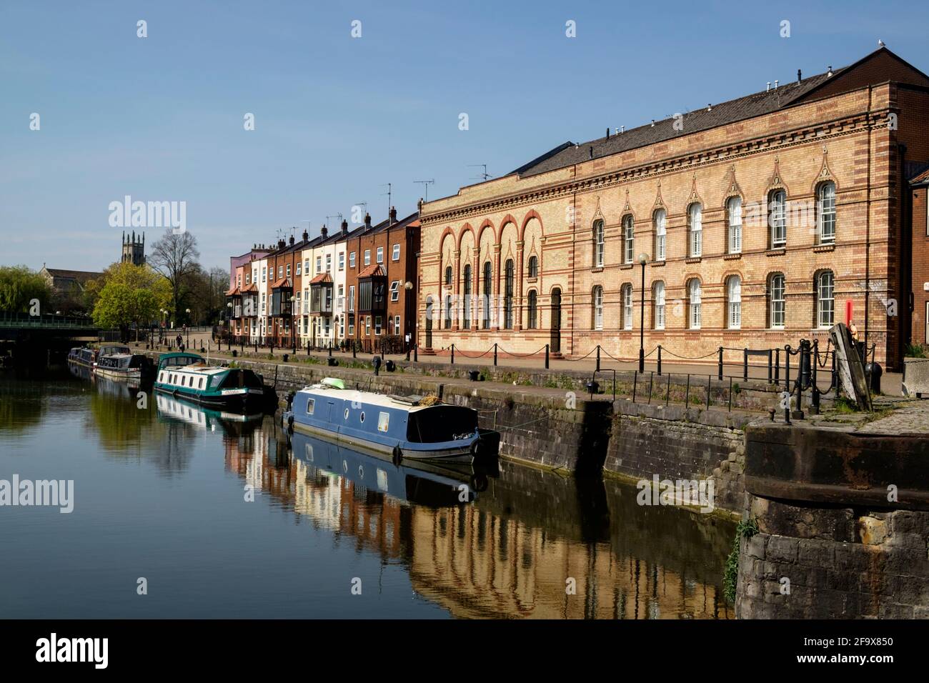 Bristol Byzantine Architecture, Robinson's Warehouse auf der Bathurst Parade und Bathhurst Basin Stockfoto