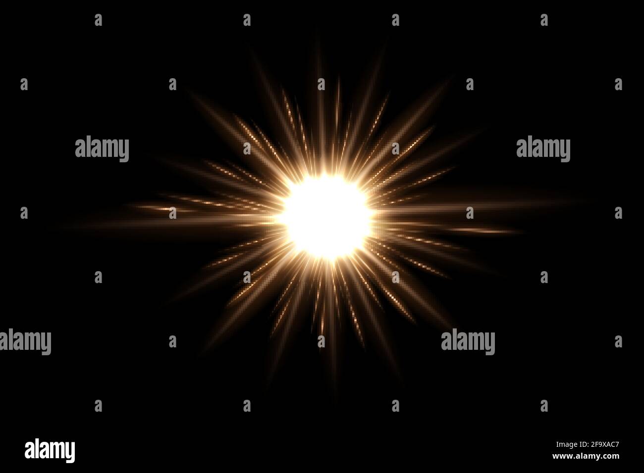 Goldfarbenes Horizontales Streulicht Isoliert Auf Transparentem Hintergrund Sonnenblitz Mit Strahlen Oder Goldstrahler Und Bokeh Gelber Lichteffekt Vecto Stock Vektorgrafik Alamy