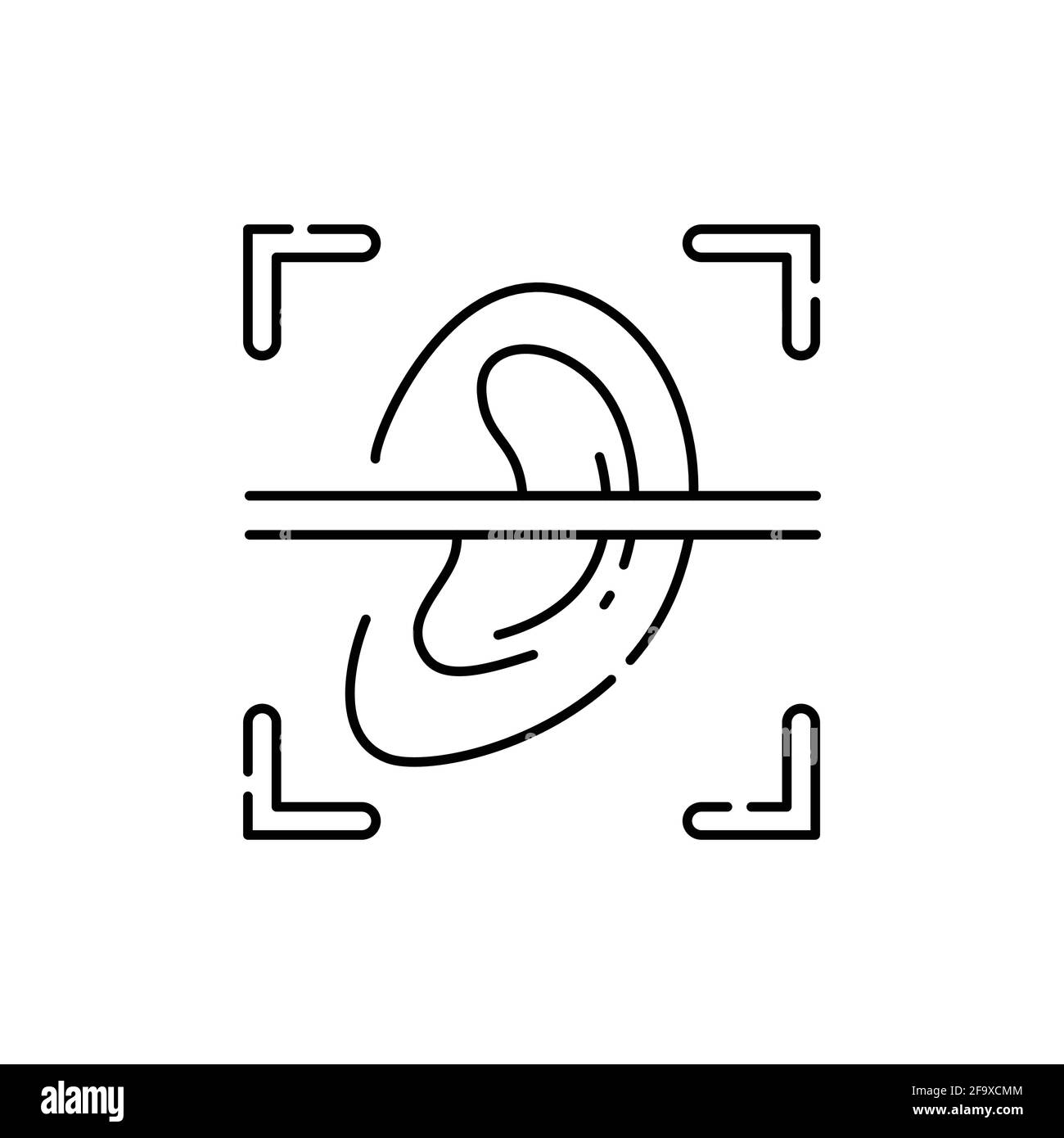 Symbol für die Farblinie der Tonerkennung. Piktogramm für Webseite, mobile App, Promo. UI UX GUI Design-Element. Bearbeitbare Kontur. Stock Vektor