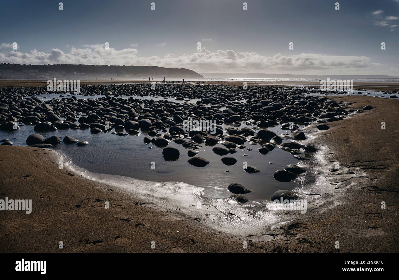 Dramatische Küste in Westward Ho! In North Devon, Großbritannien Stockfoto