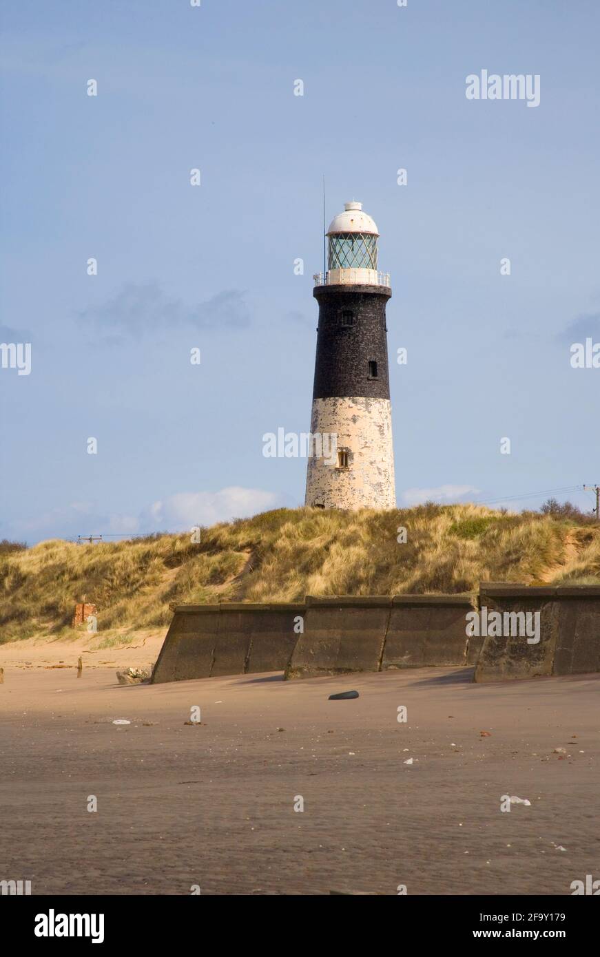 Leuchtturm am verschmähen Kopf an der Mündung des Flusses humber Stockfoto