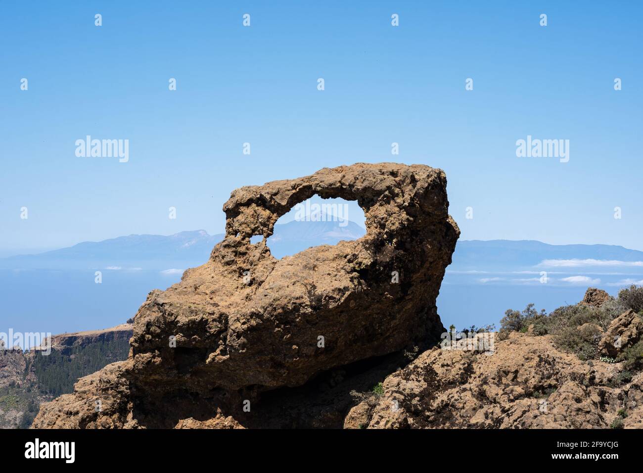 Blick vom Pico de las nieves auf gran canaria Stockfoto