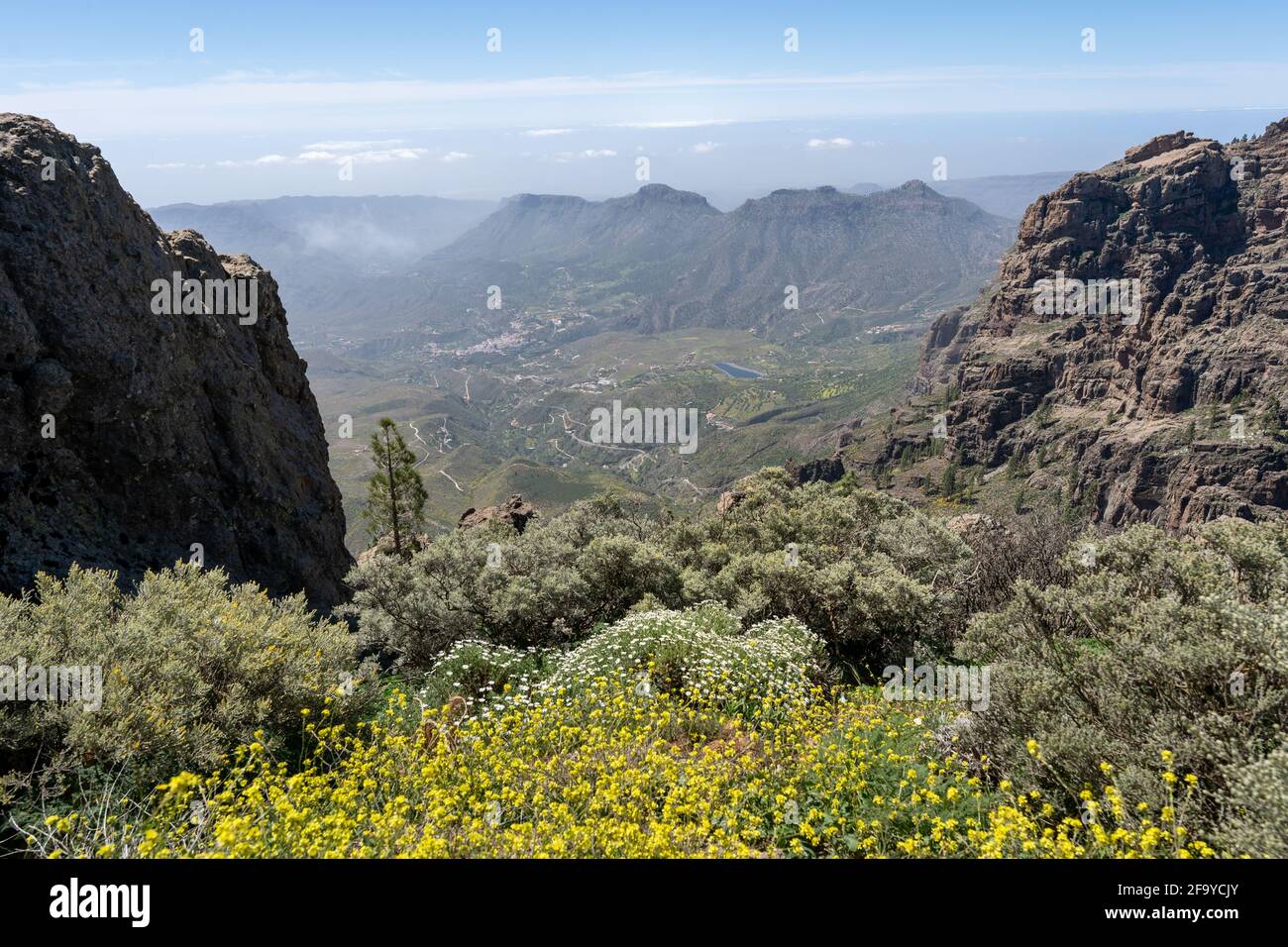 Blick vom Pico de las nieves auf gran canaria Stockfoto